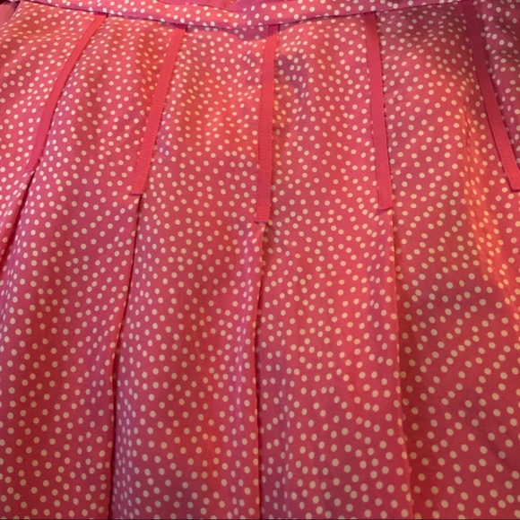 Pendleton 100% SILK hot pink & white TINY polka dot w pink grosgrain trim Sz 6 - Picture 5 of 13